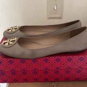 Tory Burch Grey Ballet Flats - Good Condition